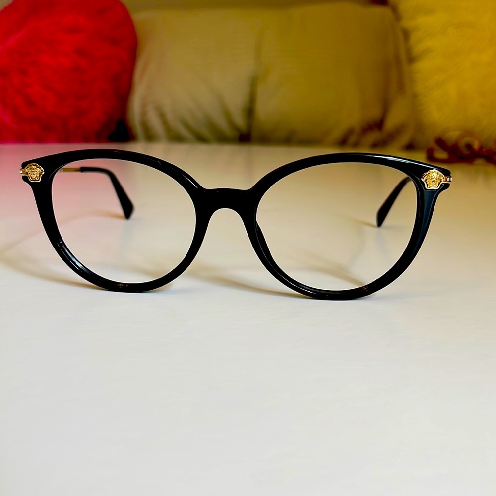 Versace eyeglasses VE3251 black with Swarovski crystals on temples